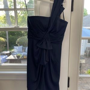 Navy blue formal cocktail dress